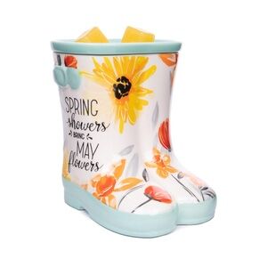 Spring Showers Electric Wax Melt Warmer Rain Boots Floral